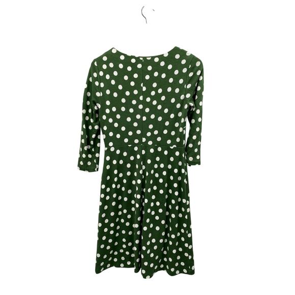 Boden 6P Green Polka Dot Half Sleeve Dress - Picture 4 of 4